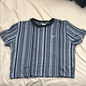 Nike Blue and Black Short Sleeve Tee